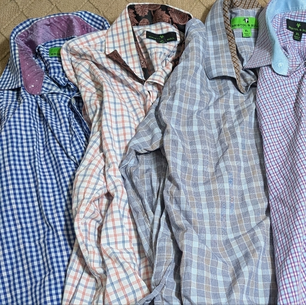 Bristol & Bull bundle of 4 button down shirts